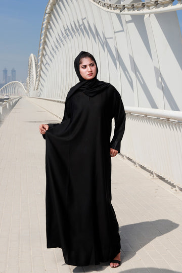 Luxury Black Closed Abaya