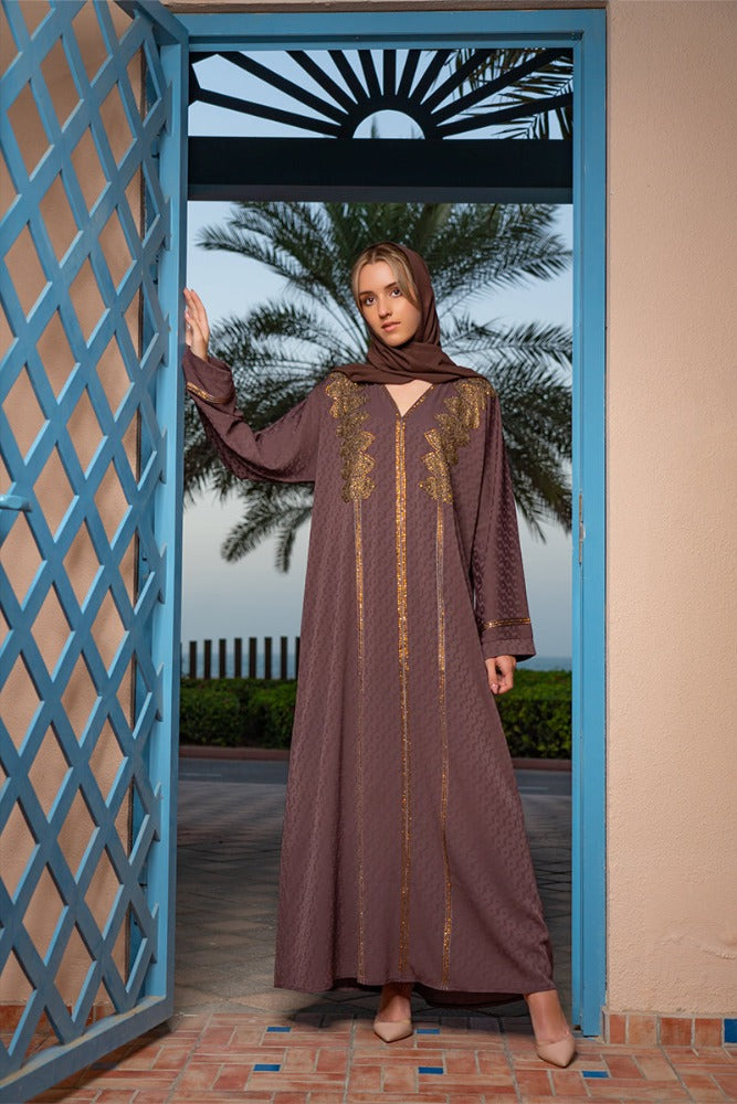 Modern-Nur-Islamic-clothing-abaya,Nur-Abaya,Brown-Abaya,Islamic-Abaya