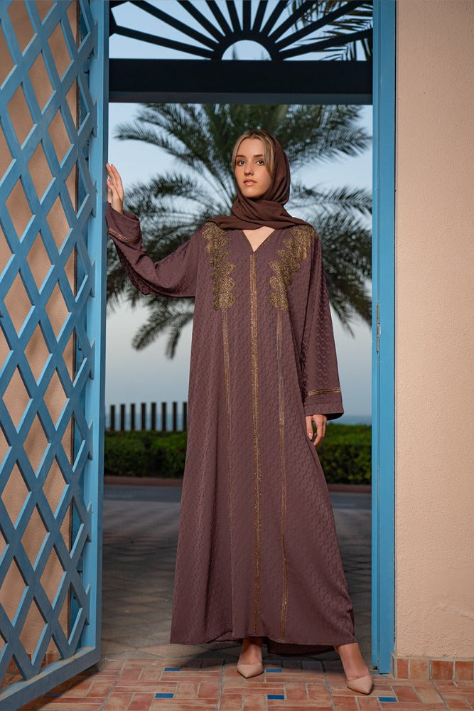Modern-Nur-Islamic-clothing-abaya,Nur-Abaya,Brown-Abaya,Islamic-Abaya