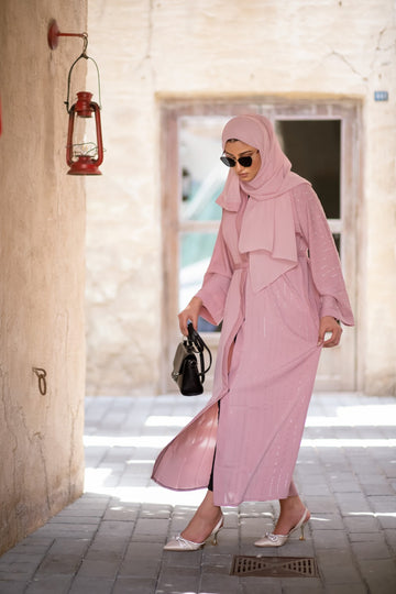 Pale pink abaya