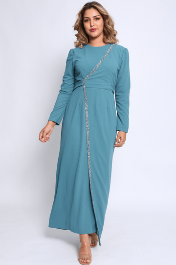 Turquoise Sillhoute Dress
